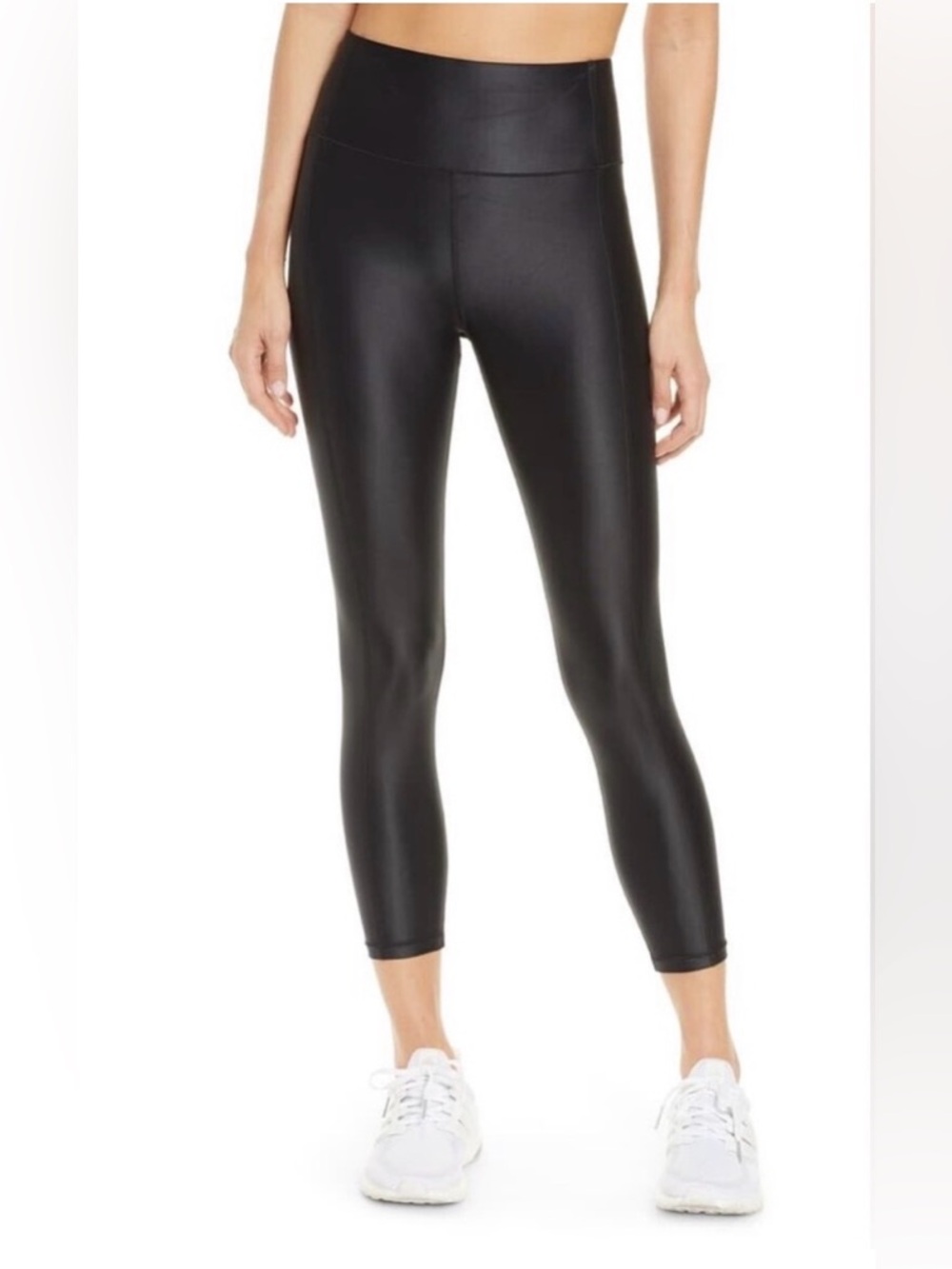 Sweaty Betty 7/8 Black High Shine Glossy High-Waist Leggings (XXS)